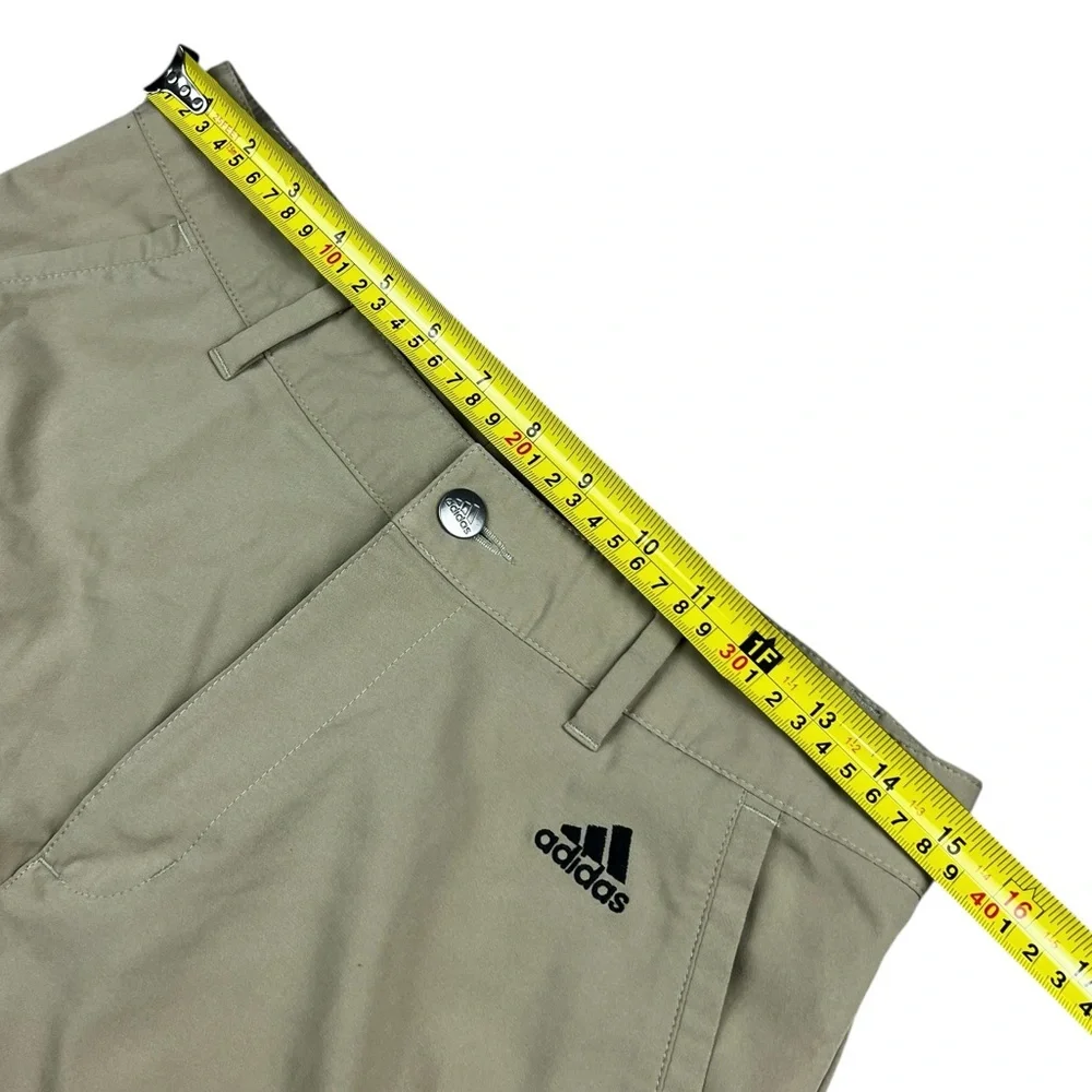 Adidas Shorts Mens 28 Golf Performance Chino Khaki‎ Tan 3 Stripes HG8844 10P001
